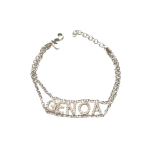 Bracciale argento scritta GENOA