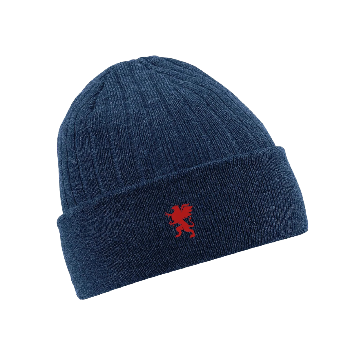 Berretto blu a costine Grifone