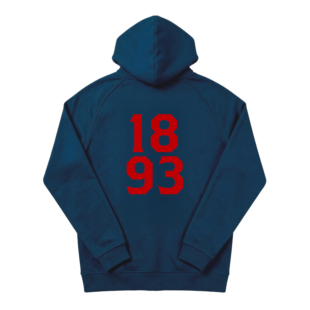 Felpa zip blu con cappuccio 1893 back