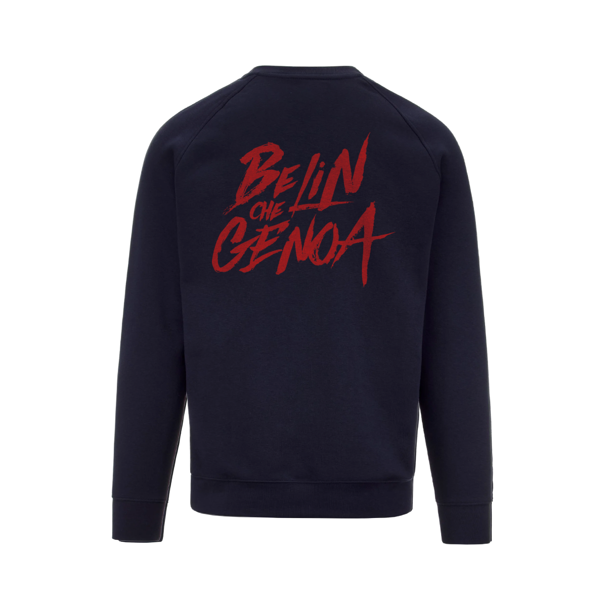Felpa girocollo blu “Belin che Genoa”